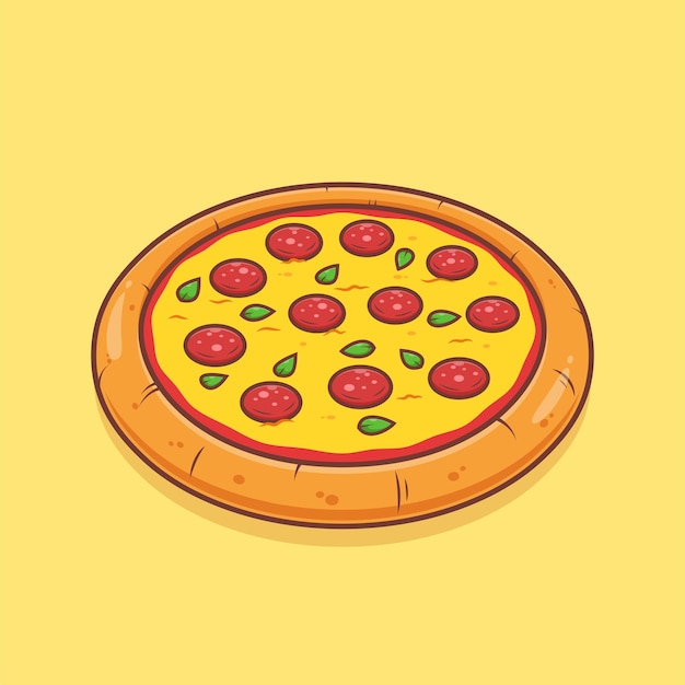 ilustração de pizza de papperoni