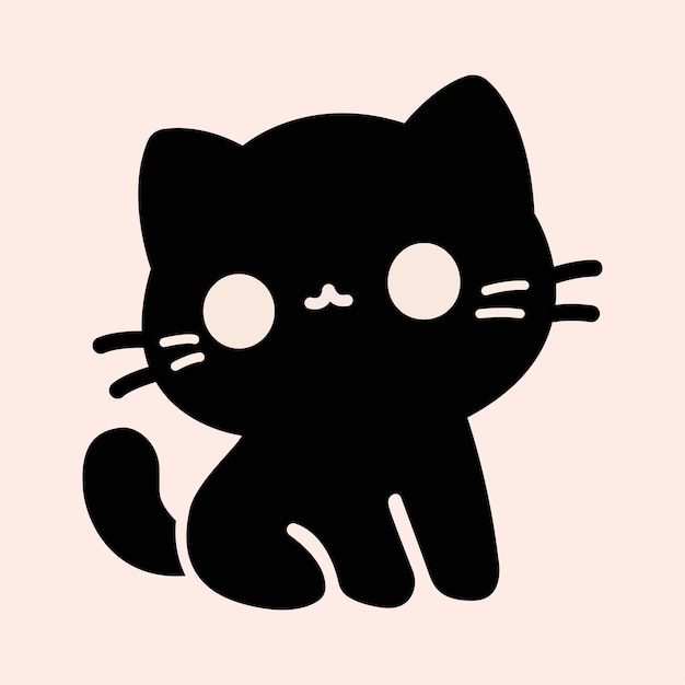 Vetor ilustração do gato kawaii