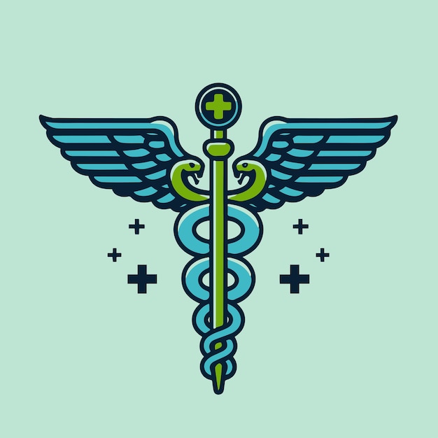 Vetor ilustração do logotipo do caduceo