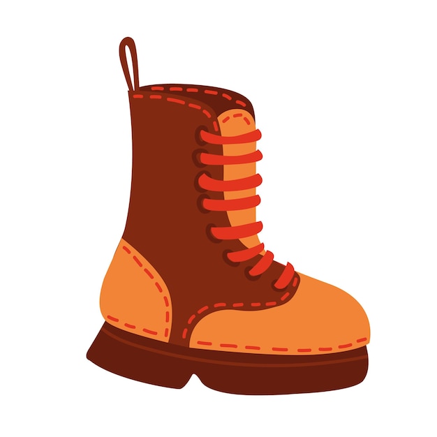 Vetor ilustração em vetor bota de couro de inverno