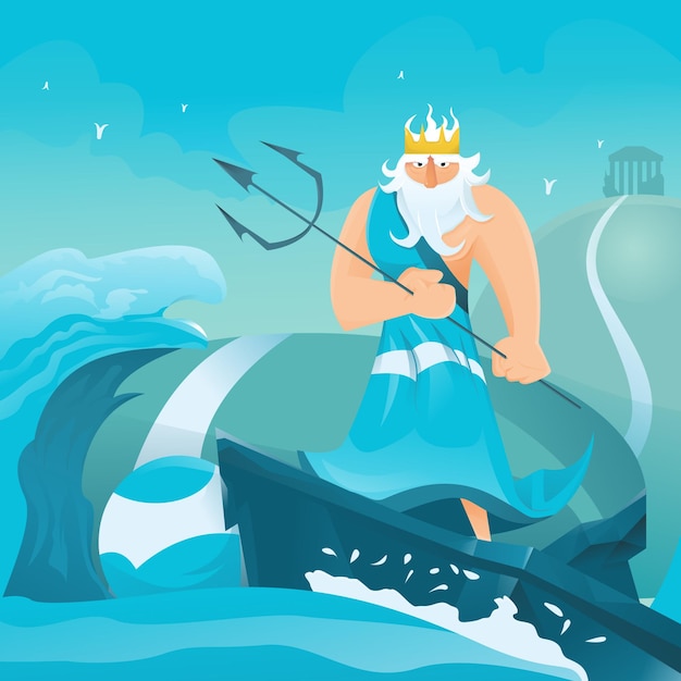 ilustração poseidon