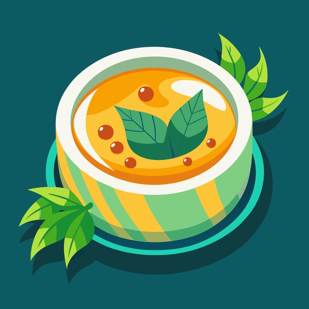 Vetor ilustração vetorial de creme brulee