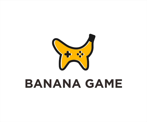 ilustração vetorial de design de logotipo de jogo de banana