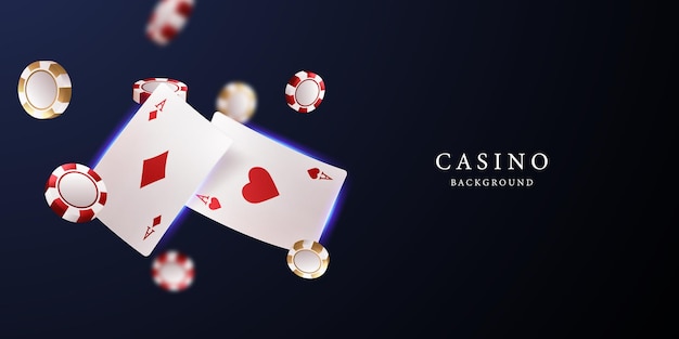 Vetor ilustração vetorial de fundo do cassino para cartazes de jogos de azar banner design elegante