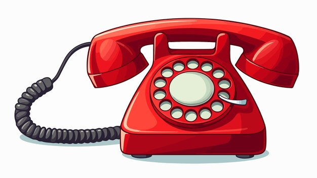 Vetor ilustração vetorial de telefone de desenho animado vintage