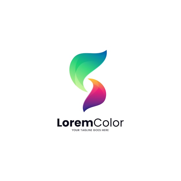 Vetor ilustração vetorial do logotipo s colorido