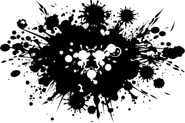 Vetor inco splatter vector set dinâmico splash splatter e blob spray com pontos