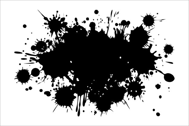 Vetor inco splatter vector set dinâmico splash splatter e blob spray com pontos