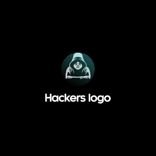 Vetor inspiração de design de logotipo de hacker