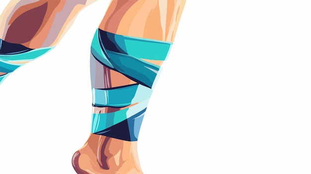 Vetor kinesio tape profissional para prolongamento das extremidades inferiores