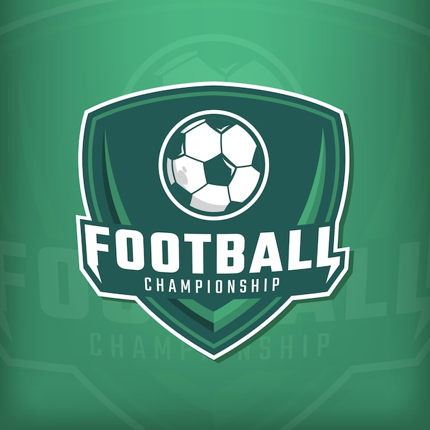 Logo de futebol, campeonato americano em fundo verde