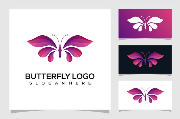 logotipo abstrato da borboleta