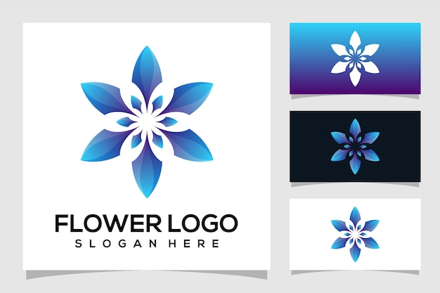 Logotipo da flor abstrata