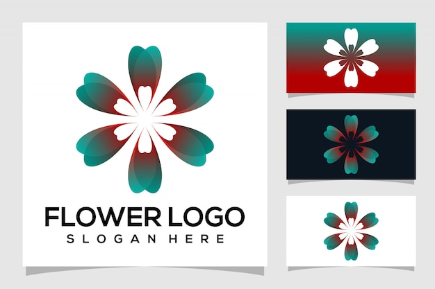 Logotipo da flor abstrata