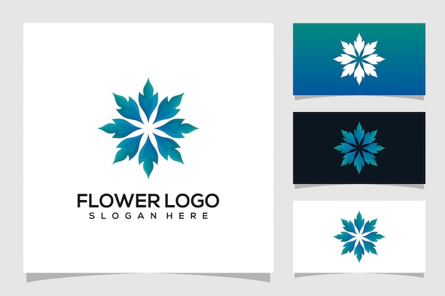 logotipo da flor abstrata