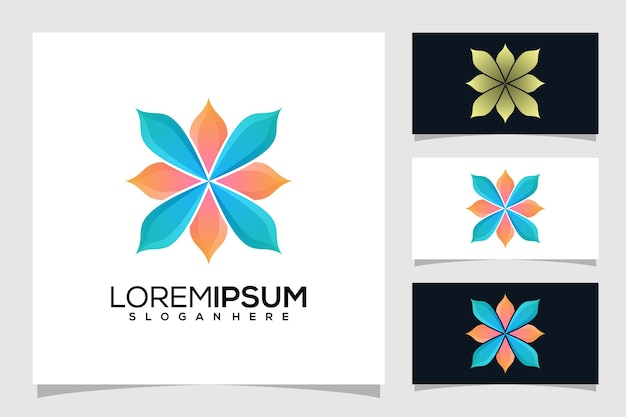 Logotipo da flor abstrata