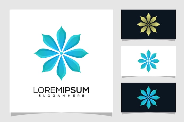 Logotipo da flor abstrata