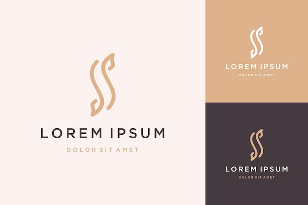 Vetor logotipo de design elegante, monograma ou iniciais s