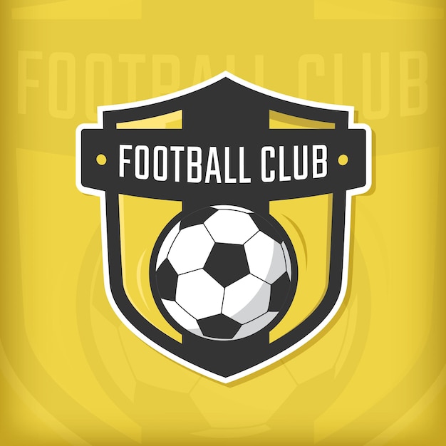 Logotipo de futebol, coleções de emblemas, modelo de design em um fundo claro