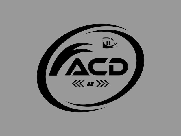 Vetor logotipo de letra acd desenho acd logotipo de monograma simples e moderno desenho vetorial de alfabeto abstrato