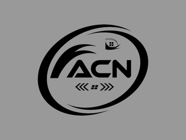 Vetor logotipo de letra acn design acn logotipo de monograma simples e moderno abstracto desenho vetorial alfabético