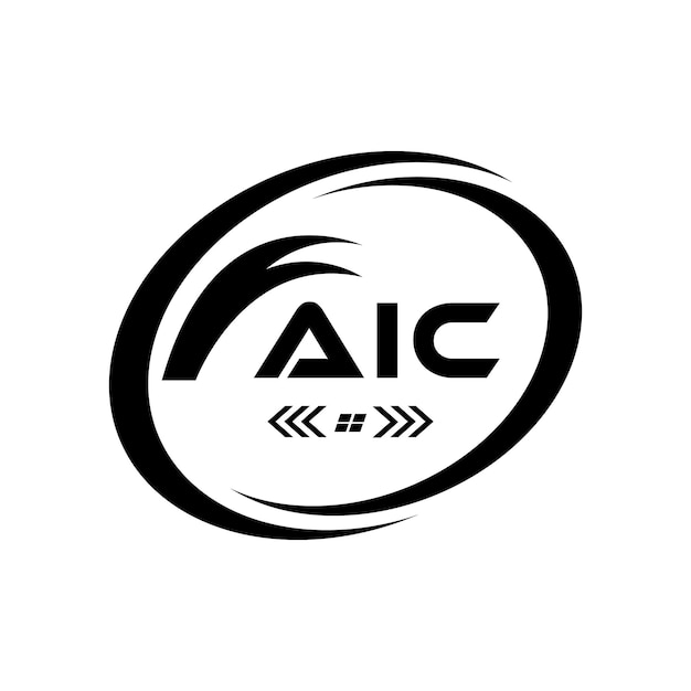 Vetor logotipo de letra aic design aic logotipo de monograma simples e moderno abstracto desenho vetorial de alfabeto