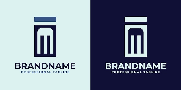 Vetor logotipo de monograma de letras im adequado para qualquer empresa com mi ou iniciais im