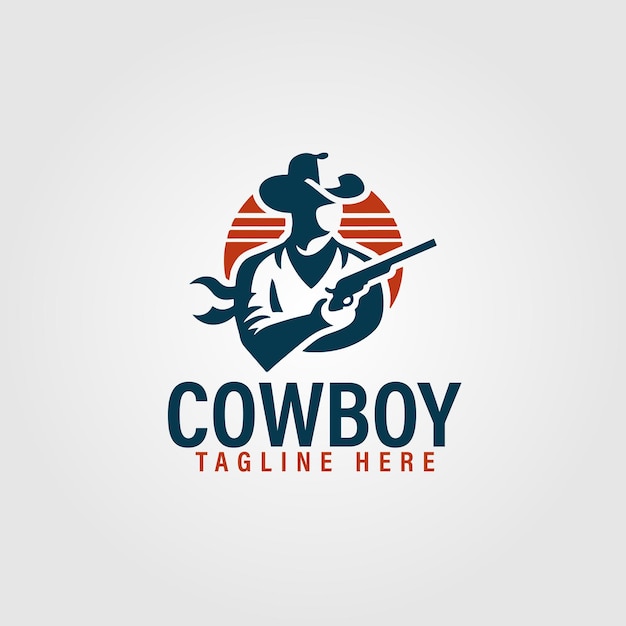 Vetor logotipo do cowboy