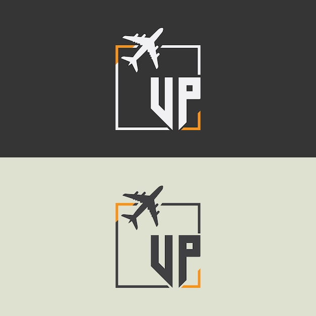 Logotipo inicial de monograma da UIP com design de estilo quadrado