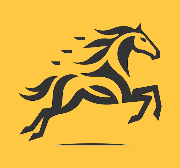 Logotipo mínimo de um cavalo