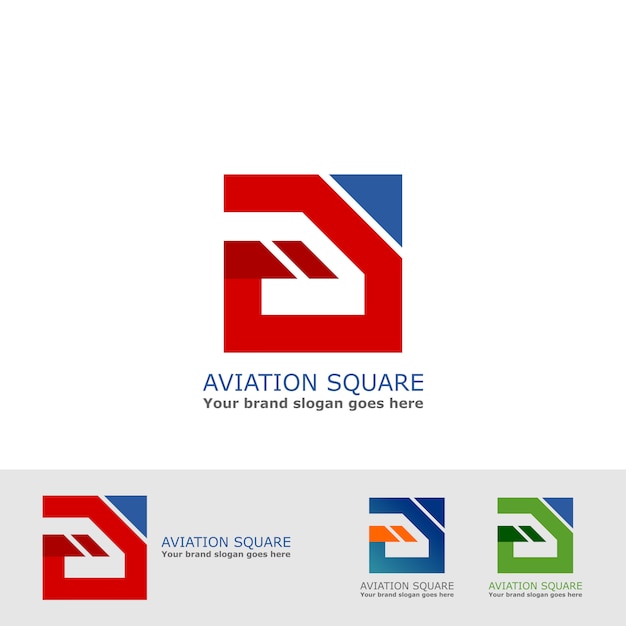 Logotipo quadrado da aviação