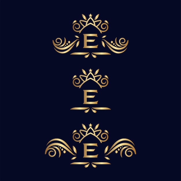 logotipos de letras de spa de beleza E