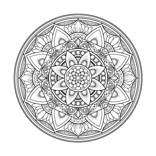 Mandala Design para colorir adulto