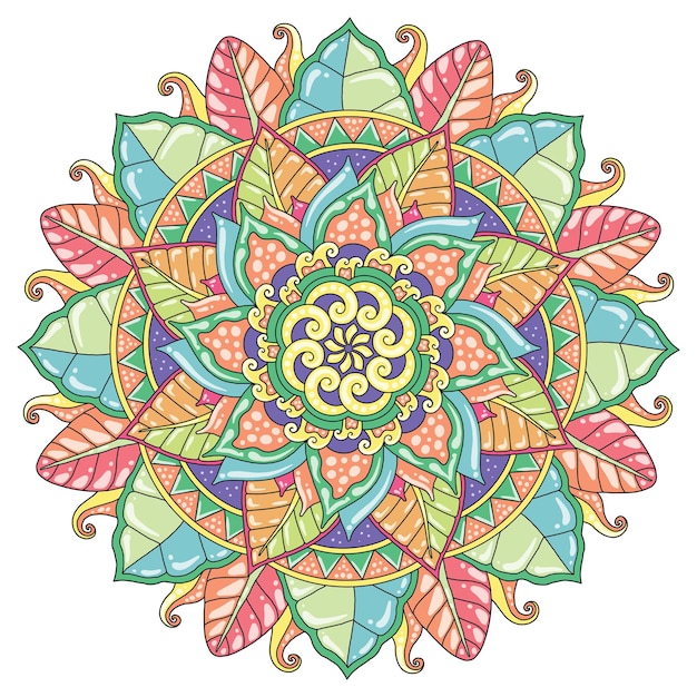 Mandala em cor pastel para impressão ou design mural