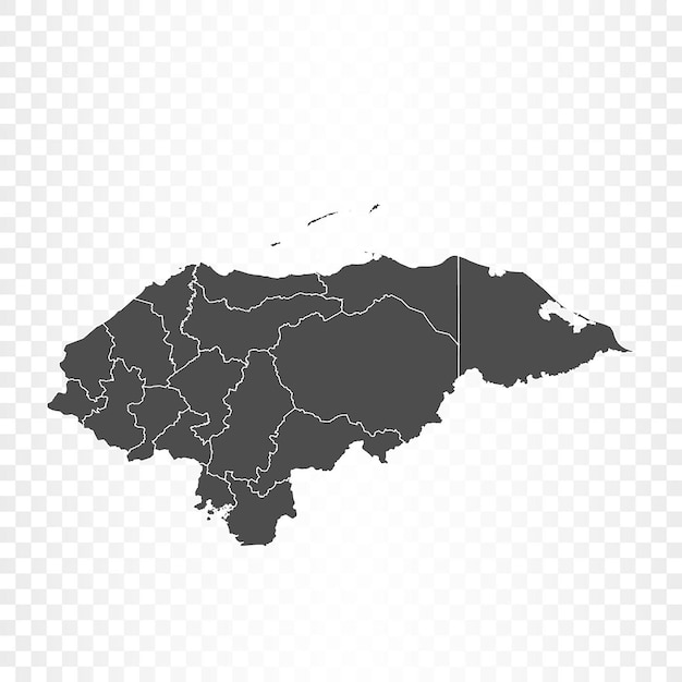 Mapa de Honduras em fundo transparente