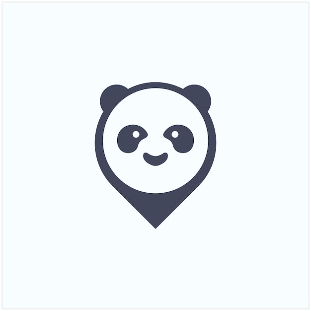 Mapa do design do logotipo do panda