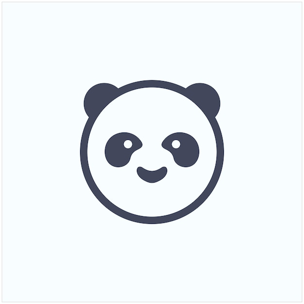 Mapa do design do logotipo do panda