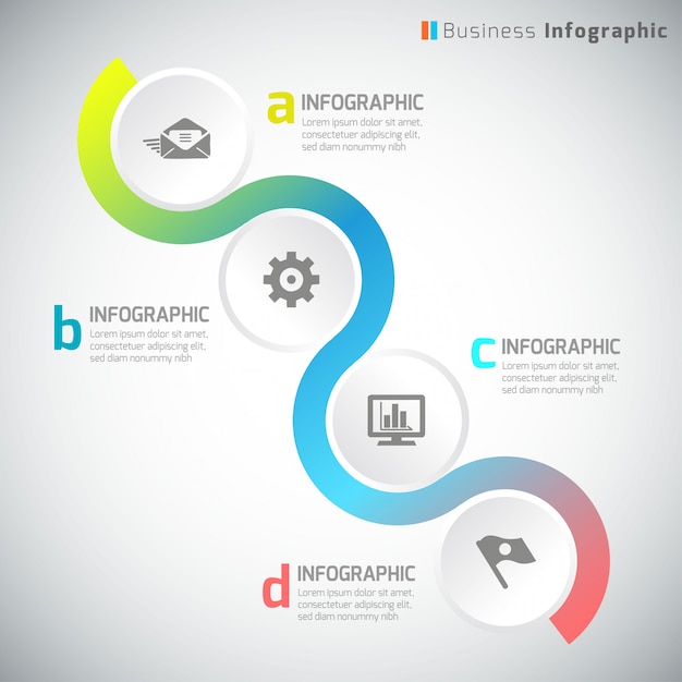 Modelo de apresentação de infográfico de negócios