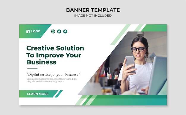 Modelo de banner da web para promoção de negócios