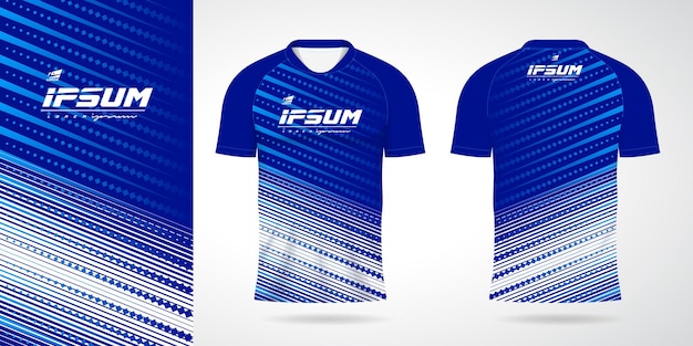 modelo de design de camisa de uniforme esportivo jersey azul