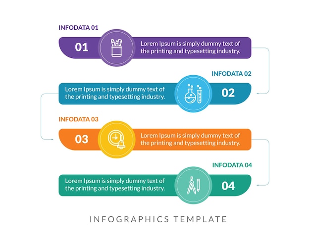 Modelo de design de infográfico com lugar para seus dados Ilustração vetorial