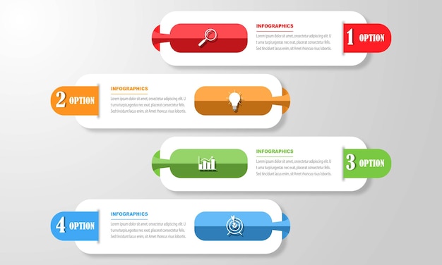 Vetor modelo de design de infográfico de vetor com 3 opções ou etapas