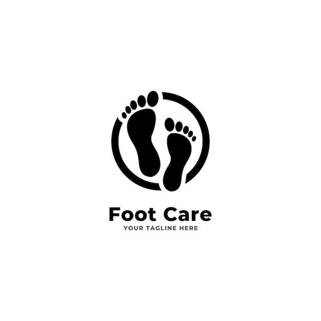 Vetor modelo de design de logotipo de cuidados com os pés com criatividade moderna