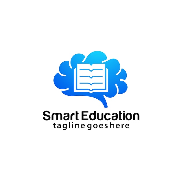 Modelo de design de logotipo de educação inteligente