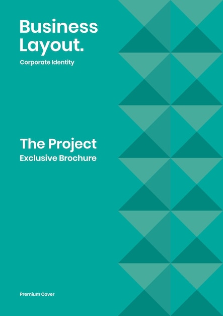 Modelo de folheto de identidade da empresa. Cobertura de negócios. Layout geométrico abstrato de relatório corporativo.