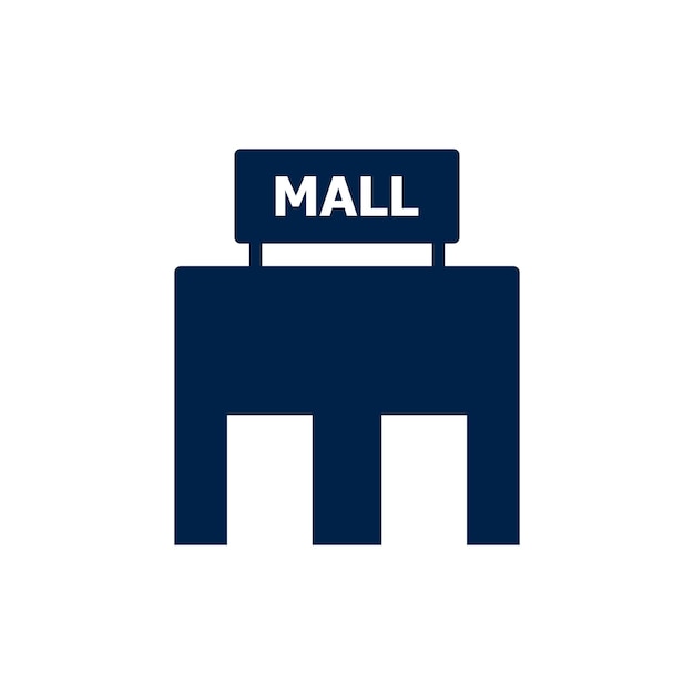 Vetor modelo de ilustração vetorial de ícone de mall em tendência