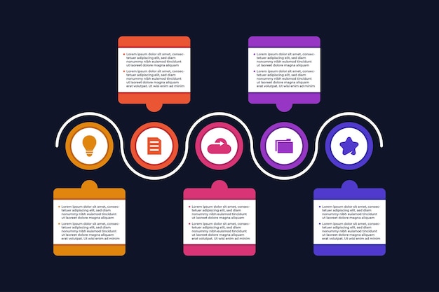 Modelo de Infográfico de Negócios Moderno Plano