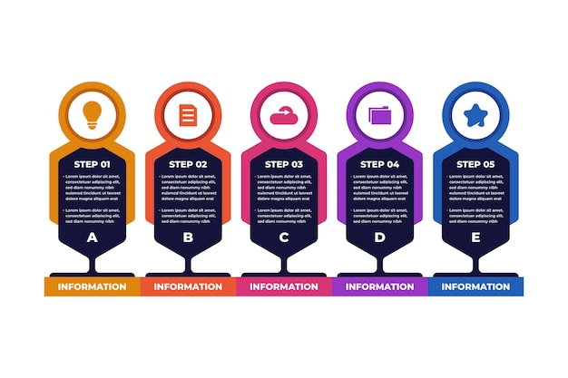 Modelo de infográfico plano para empresa