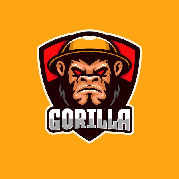 Modelo de logotipo do Angry Gorilla E-sport