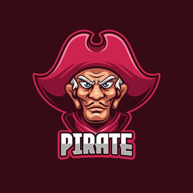 Modelo de logotipo do pirata e-sports